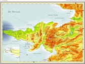 Genesis - Affiche - Carte Atlas du Continent Biblique - Jean Klare - 30 x 40 cm
