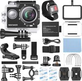 Neewer HD-vlog-camera met ingebouwde microfoon |ULTRA HD 4K–LCD-kleurenscherm – Complete set – accessoires – tripod – selfie stick – usb kabel