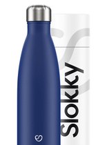 Slokky - Matte Blue Thermosfles & Drinkfles - 500ml