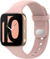 Siliconen Smartwatch bandje - Geschikt voor Oppo Watch siliconen bandje - roze - Strap-it Horlogeband / Polsband / Armband - Oppo 41mm