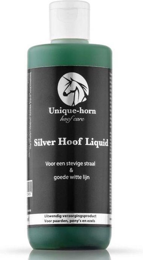 Foto: Unique horn silver hoof liquid hoefverzorging 250ml vloeistof effectief tegen ongezonde en zwakke stralen en witte lijnen 