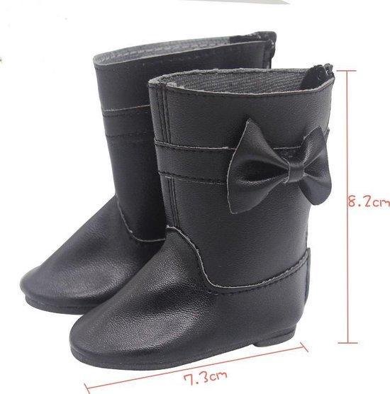 Dolldreams | Zwarte laarsjes voor pop - Poppen schoentjes formaat 7 cm  geschikt voor... | bol.com