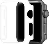 Telefoonglaasje Hoesje - Geschikt voor Apple Watch 4\ Apple Watch 5\ Apple Watch 6 - Kunststof - 40mm - Wit