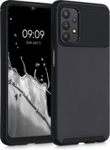 kwmobile telefoonhoesje compatibel met Samsung Galaxy A32 5G - Hoesje voor smartphone in zwart - Carbon design
