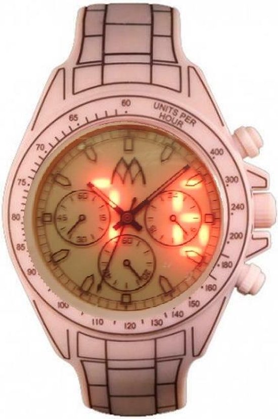 Hetty'S - Digitaal horloge - Silicone-kleur Roze - met Datum | bol.com