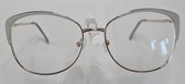 Leesbril +1.5 / halfbril van metalen frame / bril op sterkte +1,5 / DONKERBLAUWE metaal / unisex leesbril met microvezeldoekje / dames en heren leesbril / Aland optiek 017 / lunett