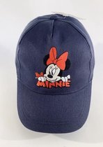 Disney Minnie Mouse cap - pet - katoen - geborduurd - donkerblauw  - maat 54 cm (5-8 jaar)