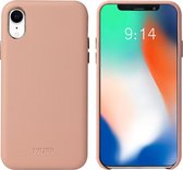 IYUPP Leren telefoonhoesje geschikt voor Apple iPhone XR Hoesje Leer Roze - Premium