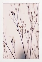 JUNIQE - Poster in houten lijst Wild Flower Pastel 3A Beige -20x30