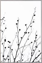 JUNIQE - Poster met kunststof lijst Winter Silhouettes 2 -13x18 /Wit &