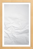 JUNIQE - Poster met houten lijst Paper Landscape -13x18 /Grijs & Ivoor