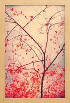 JUNIQE - Poster met houten lijst Red October -13x18 /Blauw & Bruin