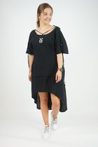 La Pèra Zwarte jurk met strepen Vrouwen Lange zomerjurk Dames - maat XS