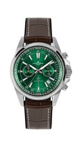 Jacques Lemans Sport Collection Liverpool Luminous - Herenhorloge - 1-2117D - Bruin - Groen - Lederen horlogeband - Chronograaf - 20 ATM - 44 MM