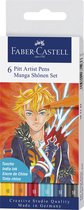 Faber-Castell tekenstift - Pitt Artist Pen - 6-delig - Manga Shonen - FC-167157