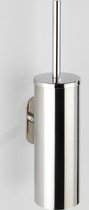 WENKO Turbo-Loc® Toiletborstelhouder met deksel Orea RVS glanzend - Bevestigen zonder boren