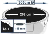 Springmat voor Trampoline Rond 300-305 cm - 64 Ringen - 14 cm Veren