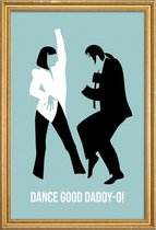 JUNIQE - Poster met houten lijst Dance Good Poster 1 -40x60 /Blauw &