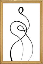 JUNIQE - Poster met houten lijst Figure -13x18 /Grijs & Ivoor