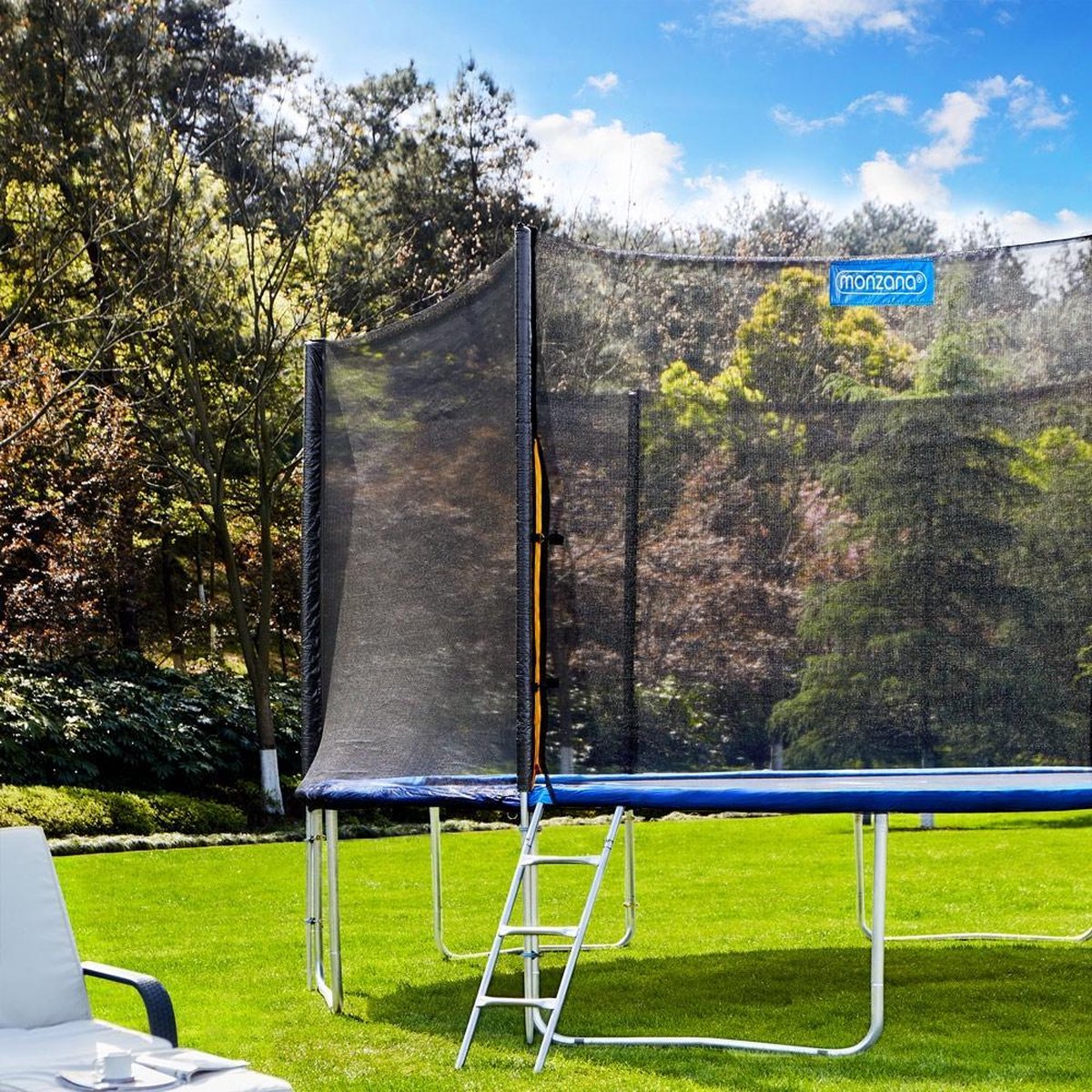 Monzana Trampoline - Complete Set Veiligheidsnet Ladder - Ø 427cm – foto 2