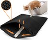 Behave Kattenbakmat - Dubbele laag - Honingraatdesign - Waterdicht - Katten grit opvanger - Schoonloopmat - Kattenbak mat - Zwart - 45*60 cm