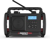 PerfectPro ROCKBOX - Bouwplaats Radio - DAB+ & FM - Bluetooth - AUX - Oplaadbaar - RBX3