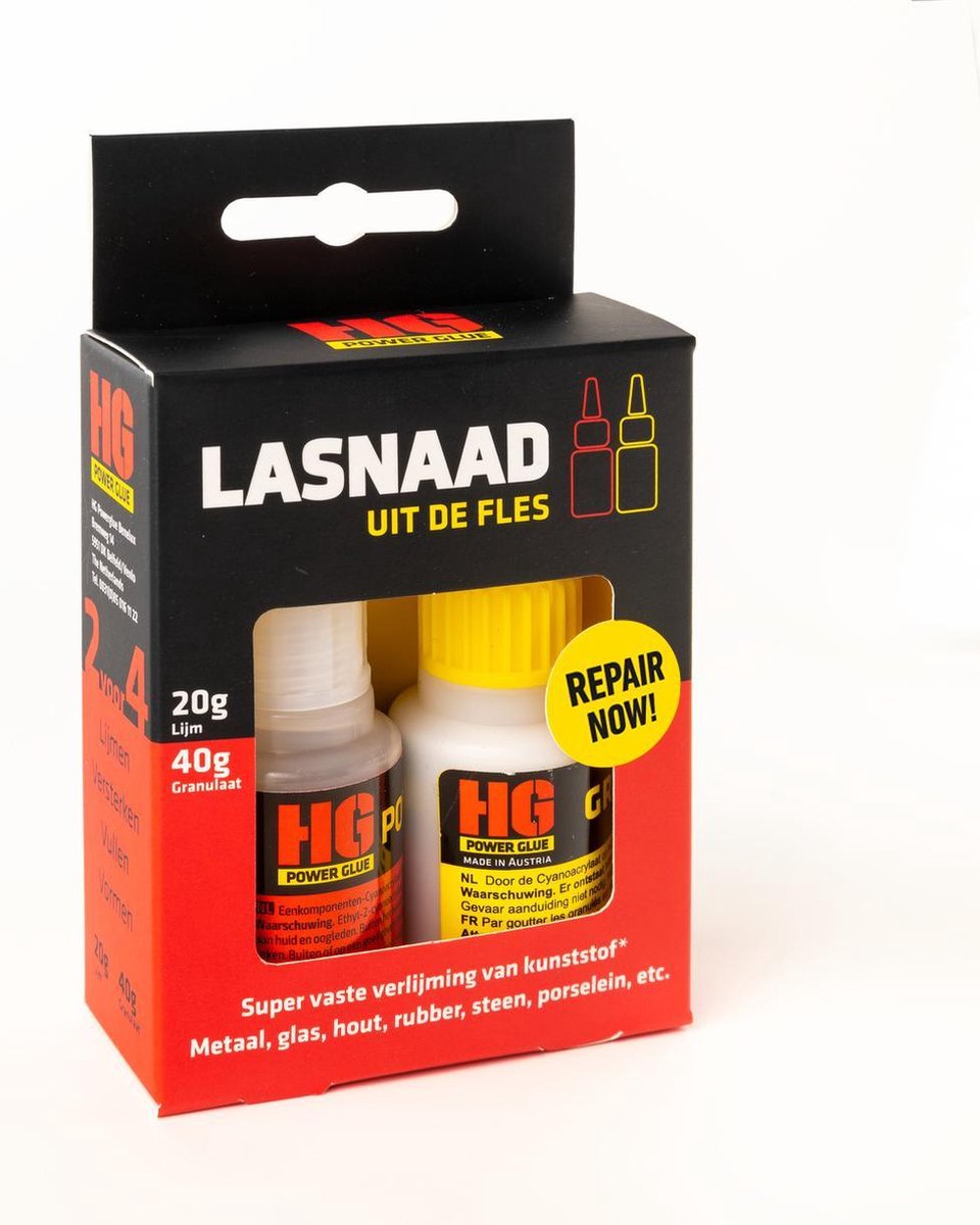 HG Powerglue Oersterke Industriële Lijm - Lasnaad uit de Fles 20/40g