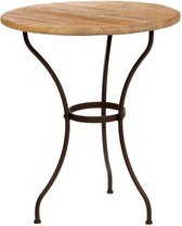 Bistrotafel - Terras Tafel - Tuin tafeltje - Old wood table - Ø 50cm - 80 cm Hoog