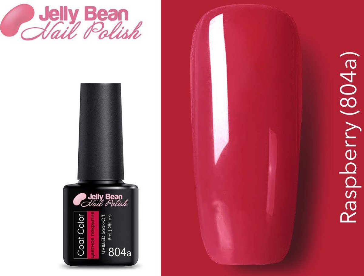 Jelly Bean Nail Polish Gel Nagellak SALE - Gellak - Raspberry (804a) - UV Nagellak 8ml