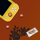 Holy grips - Nintendo switch thumb grips - switch lite - Cat paw - Wit op bruin