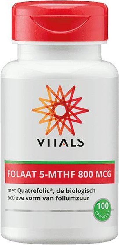 bol.com | Vitals Foliumzuur 5-MTHF 800 mcg Voedingssupplement - 100 capsules