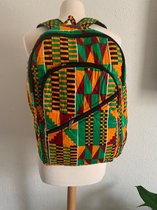 Ankara/African print/Kente (groen) backpack/rugzak