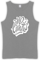 Grijze Tanktop met  " No Limits " print Wit size XXXXL