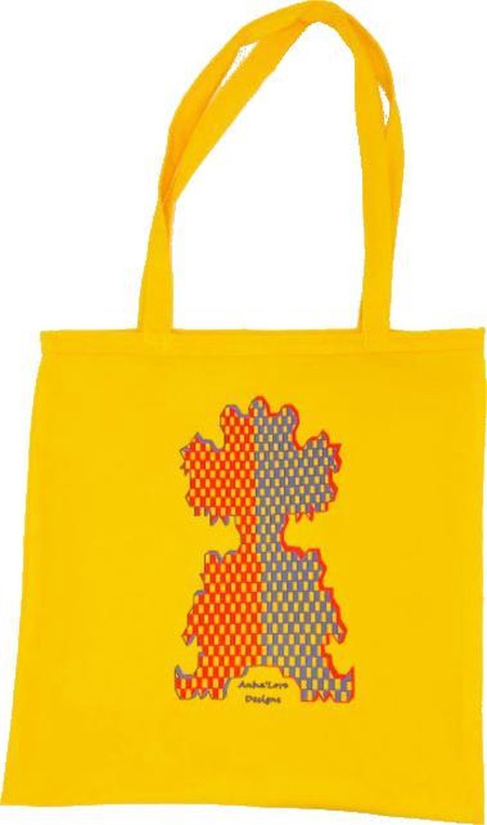 Anha'Lore Designs - Clown - Exclusieve handgemaakte tote bag - Geel