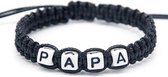 Papa Armband - Zwart - Vaderdag Kados - Cadeautjes vader - Verjaardag mannen geschenk - heren - voor hem