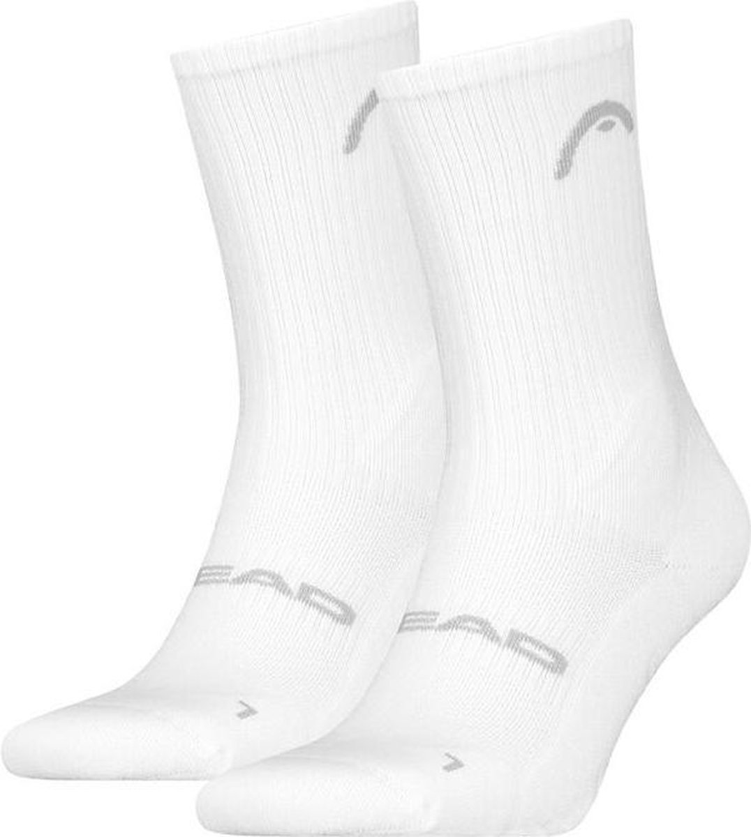 HEAD unisex 2P halfhoge sokken match crew Wit