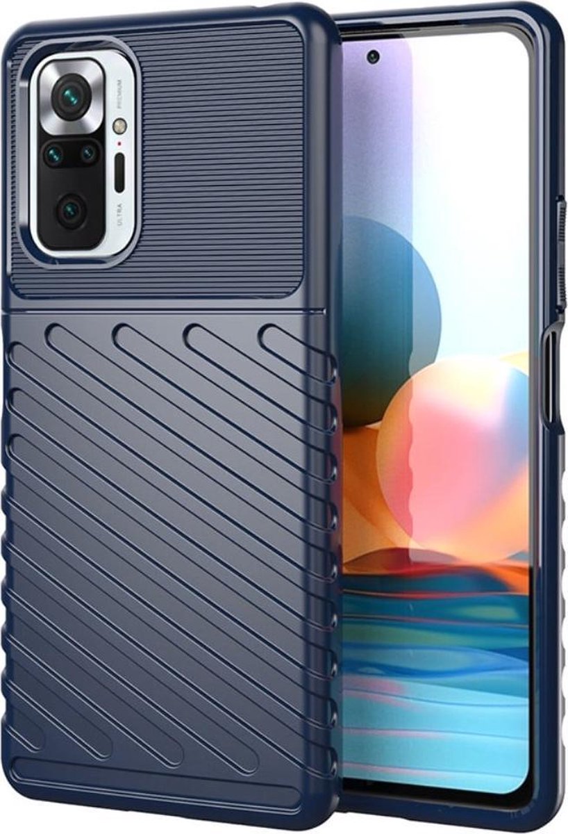 Xiaomi Redmi Note 10 Pro High Impact Hoesje Donkerblauw - Cacious (Forca Serie)