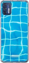6F hoesje - geschikt voor Motorola Moto G9 Plus -  Transparant TPU Case - Blue Pool #ffffff