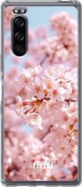 Sony Xperia 5 II Hoesje Transparant TPU Case - Cherry Blossom #ffffff