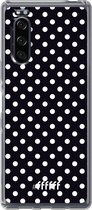 Sony Xperia 5 II Hoesje Transparant TPU Case - Onyx Dots #ffffff