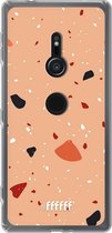 6F hoesje - geschikt voor Sony Xperia XZ2 -  Transparant TPU Case - Terrazzo N°5 #ffffff