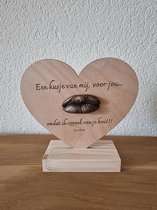 LBM Vaderdag/Moederdag/Valentijnsdag kusje knutselsetje - DIY - Hartvorm
