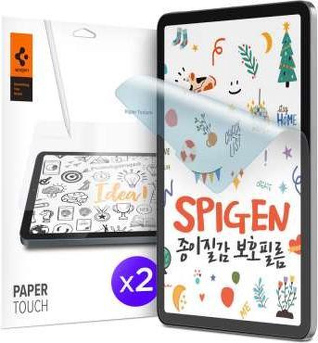Spigen - Apple iPad Pro 12.9 2020/2021 - Paper Touch Screen Protector - Transprant - 2 Stuks