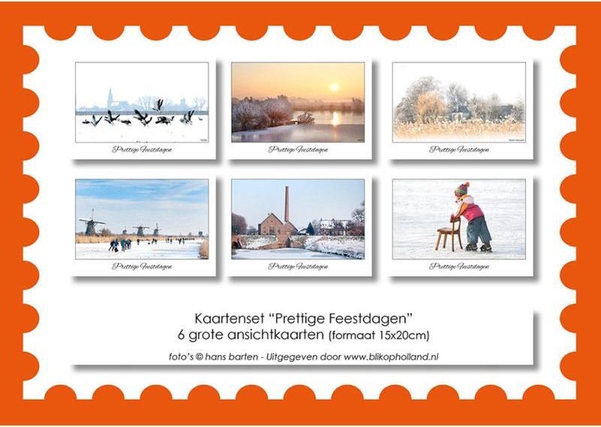 Kaarten set Prettige Feestdagen | Kerst | jaarwisseling | oud en nieuw | Postgroet