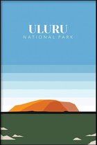 Walljar - Uluru Australia II - Muurdecoratie - Poster met lijst