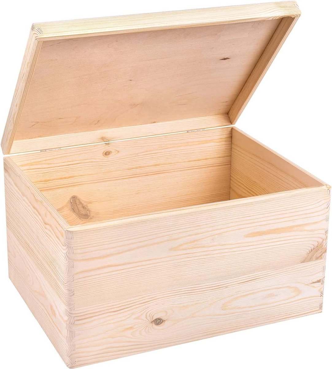 Grande Boite Rangement Verrouillable En Bois, 40 X 30 X 24 Cm (+/- 1 Cm)