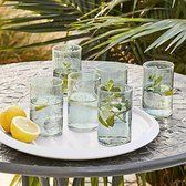 LOBERON Glas set van 6 Gardica grijs