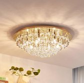 Lindby - plafondlamp - 8 lichts - Staal, kristal - H: 25 cm - G9 - goud
