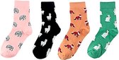 Binkie Socks Box | 4 paar Sokken Dames | Leuke Dieren Sokken | Maat 39 - 42