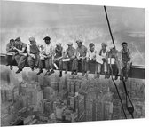 Lunch atop a Skyscraper - Foto op Plexiglas - 80 x 60 cm